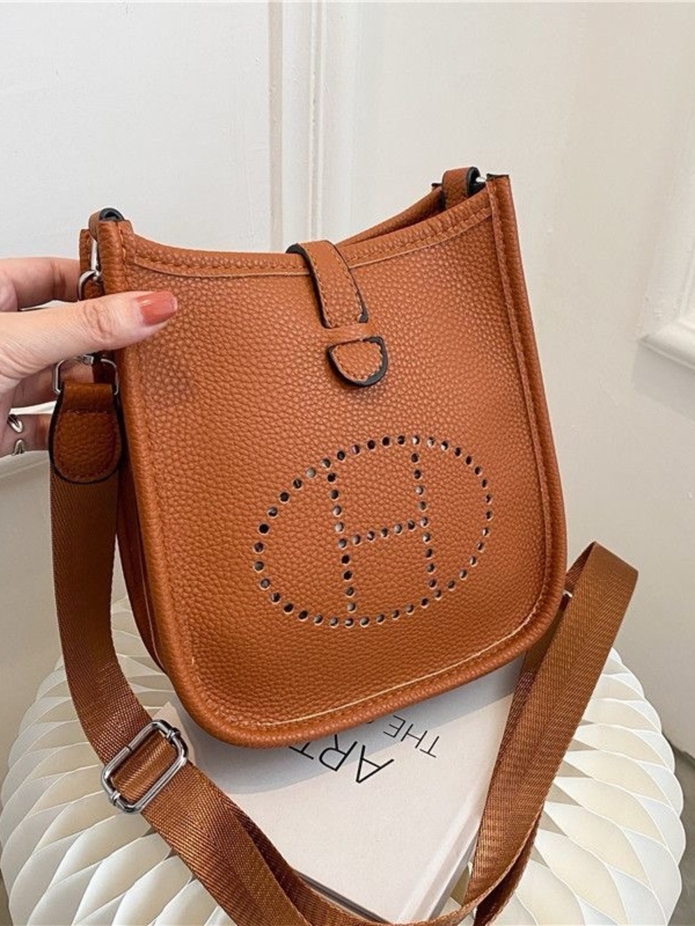 Tan Leather Crossbody Bag